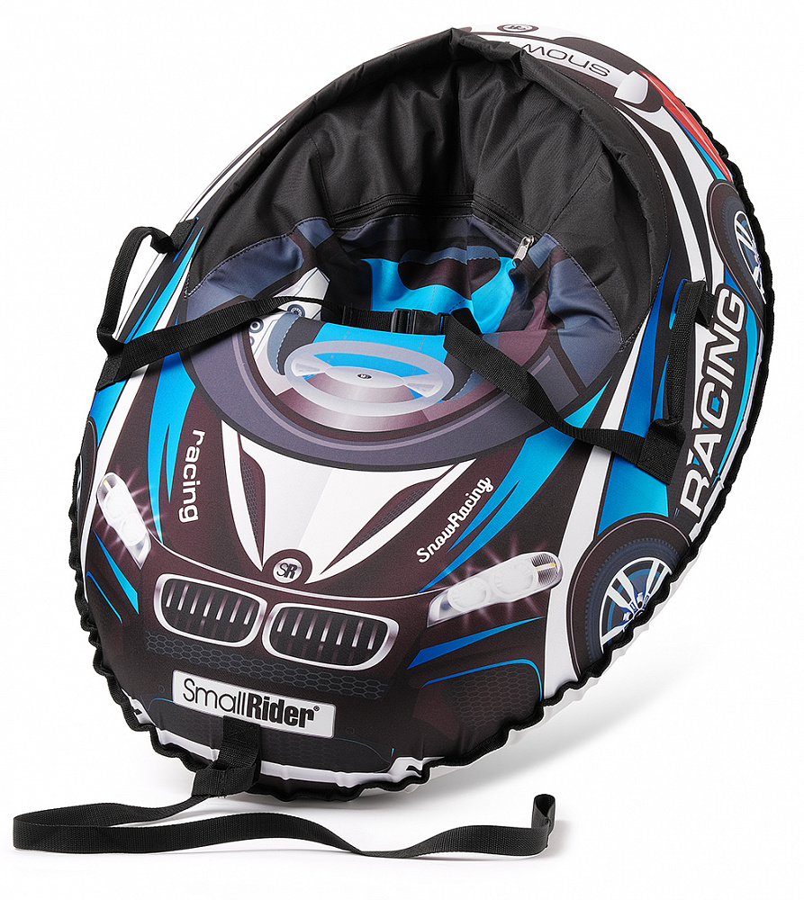 Small Rider Надувные санки-тюбинг Snow Cars 3 с сиденьем и ремнями цвет черный темно-синий