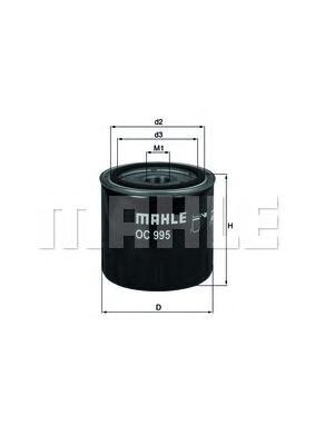 Масляный фильтр Mahle OC995OC995 Масляный фильтр Mahle OC995OC995Фильтр масляный RENAULT: LAGUNA lll 3.0DCI 08-, GR