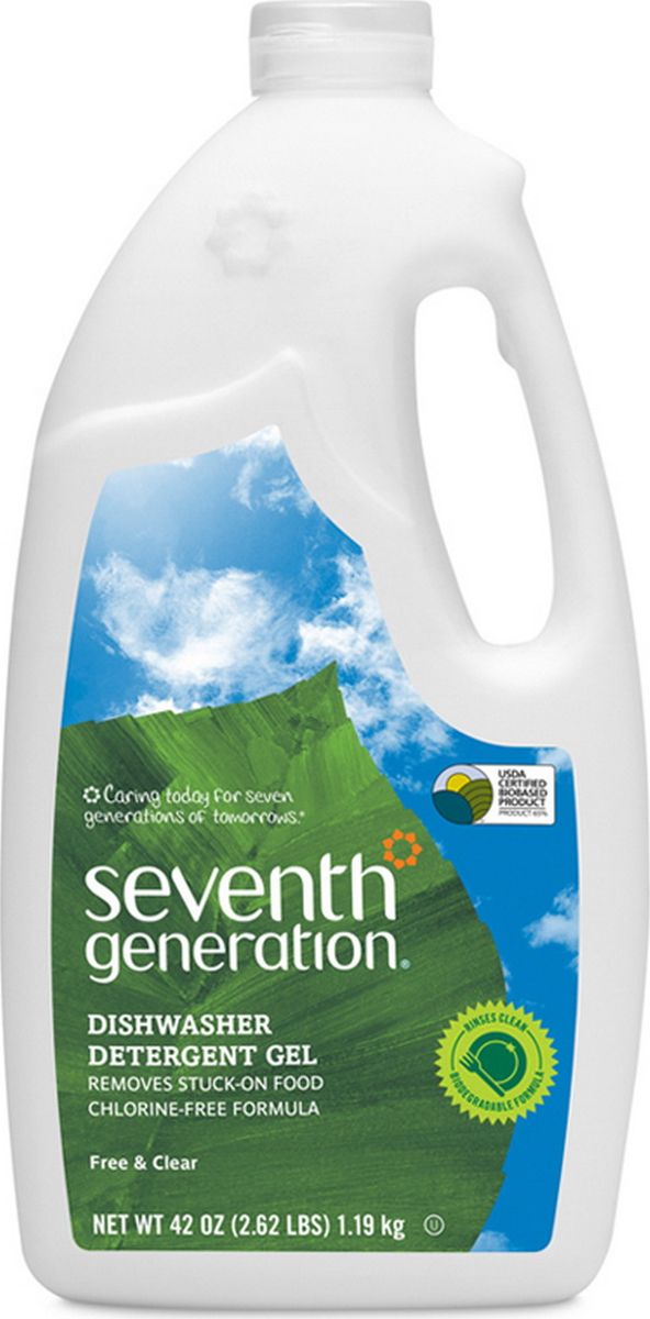 Гель для посудомоечной машины Seventh Generation, натуральный, без запаха, 1,19 кг22170 Гель для посудомоечной машины Seventh Generation, натуральный, без запаха, 1,19 кг22170Натуральный гель для посудомоечной машины Seventh Generation обладает уникальной формулой, которая содержит моющие вещества растительного происхождения и природные тройные био-энзимы. Ингредиенты: вода, цитрат натрия (растительный водный умягчитель), ppg-10-лаурет-7 (модифицированный растениями синтетический моющий агент), силикат натрия (минеральный строитель на минеральной основе), лимонная кислота (растительный рН-регулятор) ксантиновая смола (растительный загуститель), хлорид кальция (стабилизатор фермента на минеральной основе), гидроксид натрия (регулятор рН на минеральной основе), протеаза и амилаза (растительные ферменты, смешавшие растительные ферменты) и бензизотиазолинон и метилизотиазолинон (синтетический консервант).Товар сертифицирован.Уважаемые клиенты! Обращаем ваше внимание на возможные изменения в дизайне упаковки. Качественные характеристики товара остаются неизменными. Поставка осуществляется в зависимости от наличия на складе.