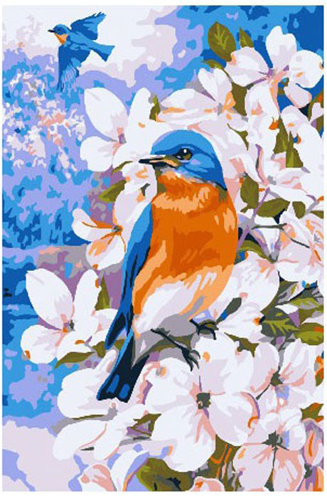 Molly Картина по номерам Весенние птицы