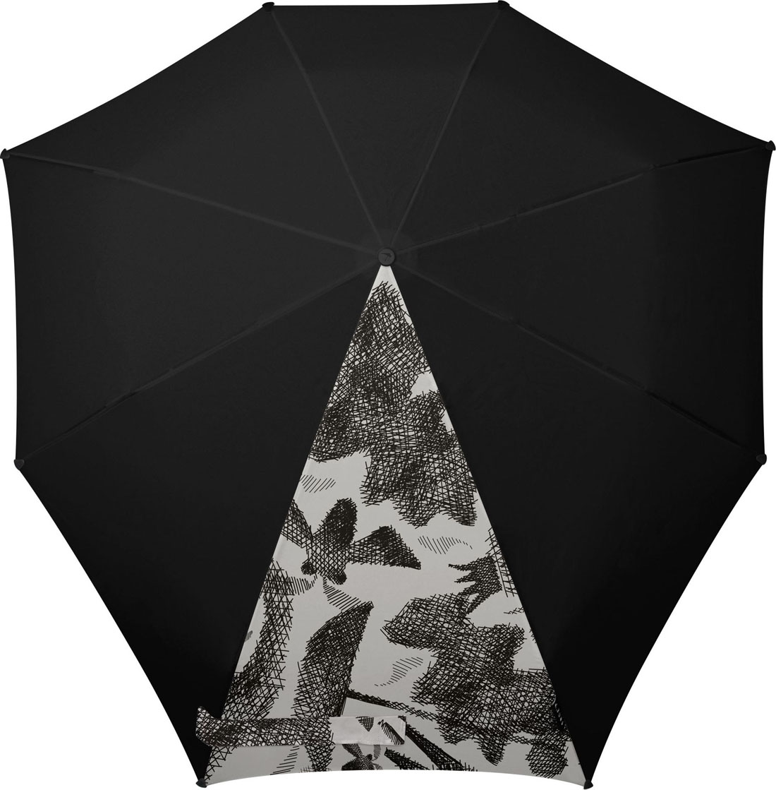 Зонт-автомат Senz, цвет: черный, серый. 1021065