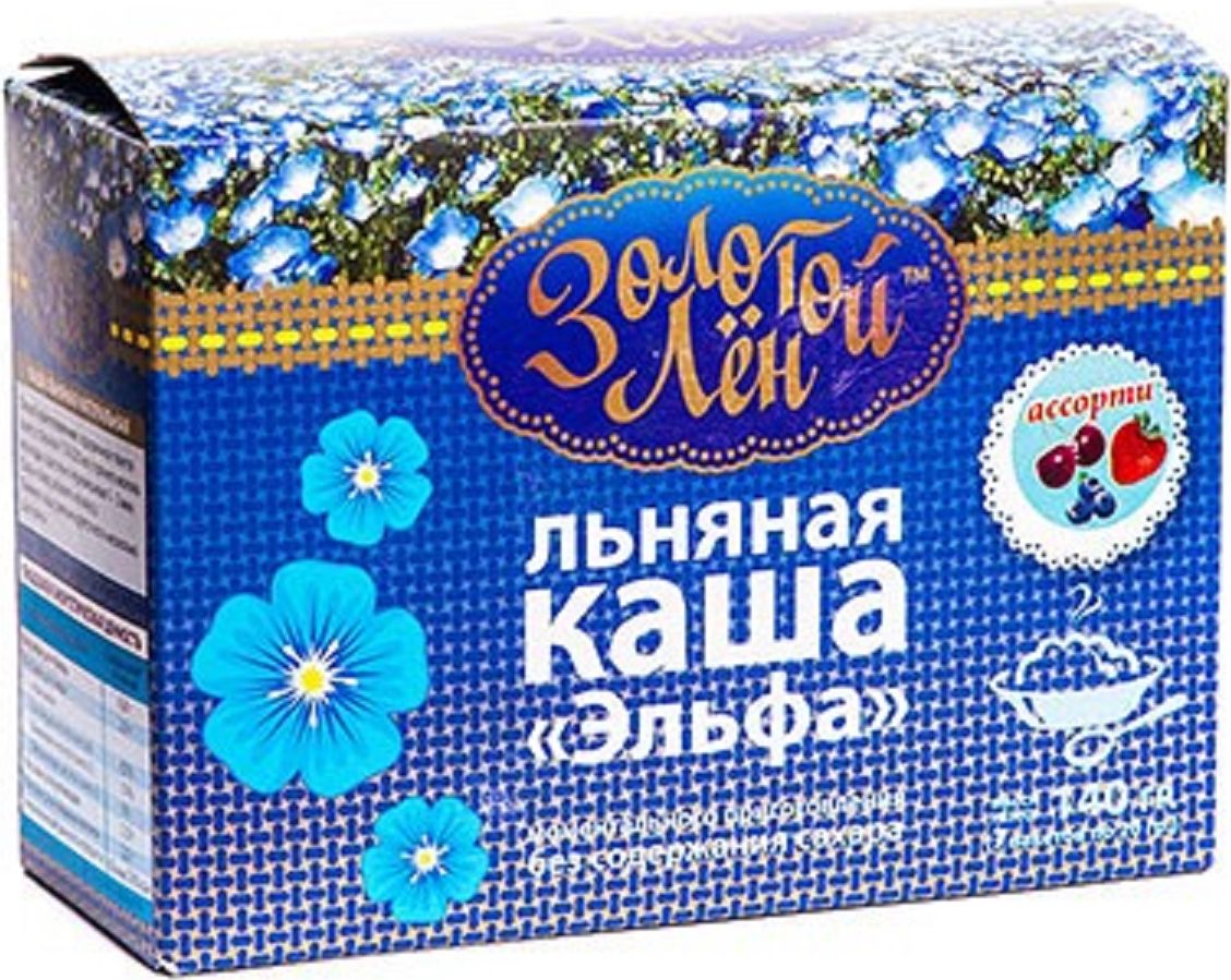 Эльфа Золотой лен каша льняная со вкусом кураги, 7 пакетов по 20 г00-00000040 Эльфа Золотой лен каша льняная со вкусом кураги, 7 пакетов по 20 г00-00000040Льняная каша «Эльфа» моментального приготовления без содержания сахара, высококачественный пищевой продукт, содержащий белок с высокой биодоступностью, растворимую и нерастворимую клетчатку, полиненасыщенные жирные кислоты Омега-3 и Омега-6 в идеальном соотношении для улучшения состояния здоровья человека.