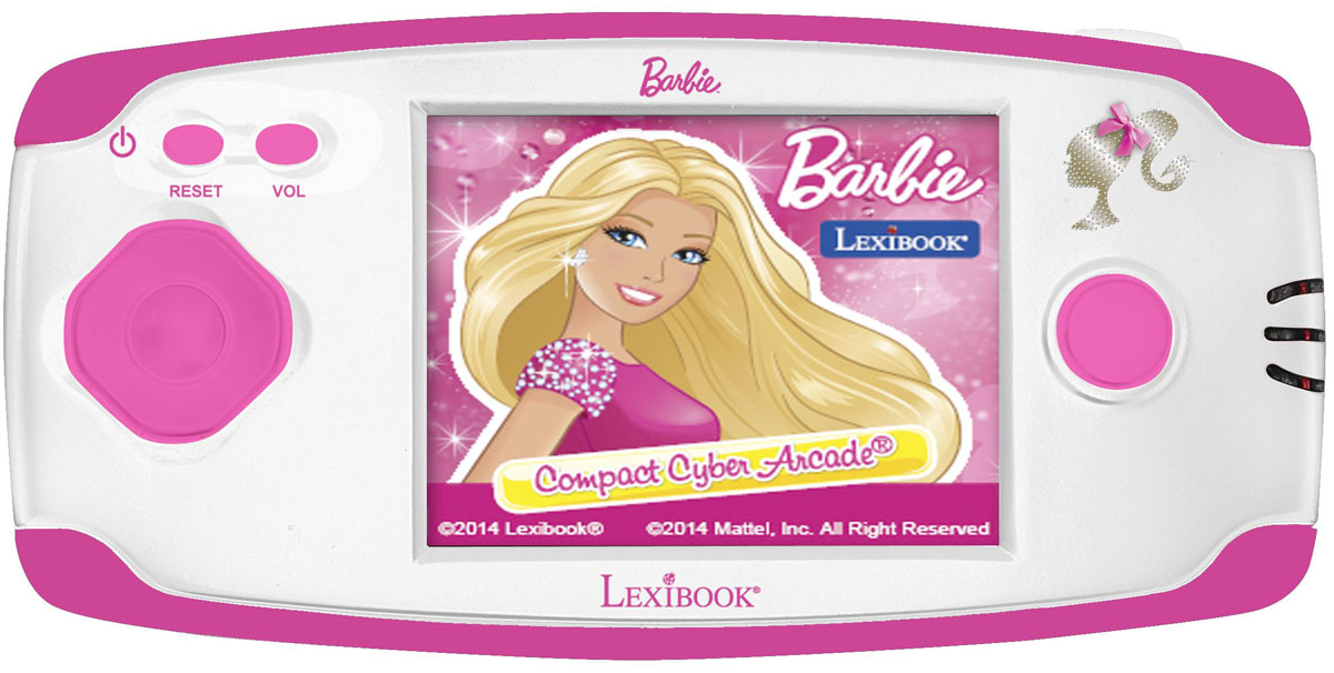 Lexibook портативная игровая консоль Барби + 150 игр