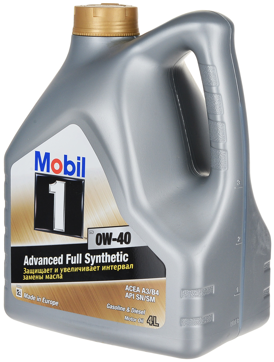 Масло моторное Mobil 1 FS, синтетическое, класс вязкости 0W-40, 4 л. 152081/153692152081/153692 Масло моторное Mobil 1 FS, синтетическое, класс вязкости 0W-40, 4 л. 152081/153692152081/153692Обновленная формула Mobil 1 FS 0W-40 - защита двигателя при увеличенном интервале замены масла. Полностью синтетическое моторное масло Mobil 1 FS 0W-40 разработано для новейших бензиновых и дизельных двигателей (без дизельных сажевых фильтров). Особенности: Соответствует последним требованиям автопроизводителей и отраслевых стандартов, или превосходит их.Обеспечивает отличные эксплуатационные характеристики.Защищает двигатель при пуске в низкотемпературных условиях.Обеспечивает высокую экономию топлива за счет улучшенных фрикционных свойств.Обеспечивает быструю защиту, что предотвращает износ двигателя и образование отложений даже в экстремальных условиях вождения.Исключительно эффективно очищает загрязненные двигатели. Сертификации и одобрения: -ACEA: A3/B3, A3/B4,-MB 229.3,-MB 229.5,-VW 502 00/505 00,-PORSCHE A40,-VW 503 01.Товар сертифицирован.