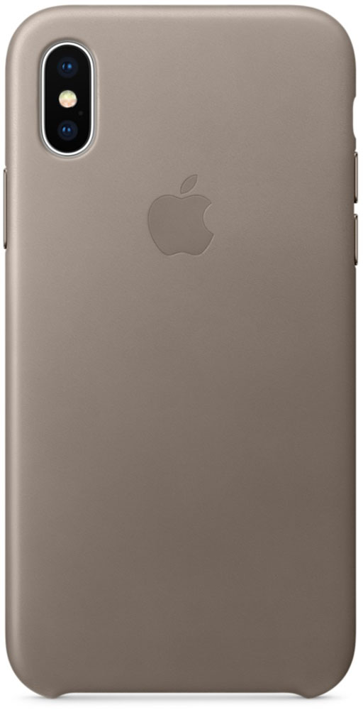 Apple Leather Case чехол для iPhone X, Taupe