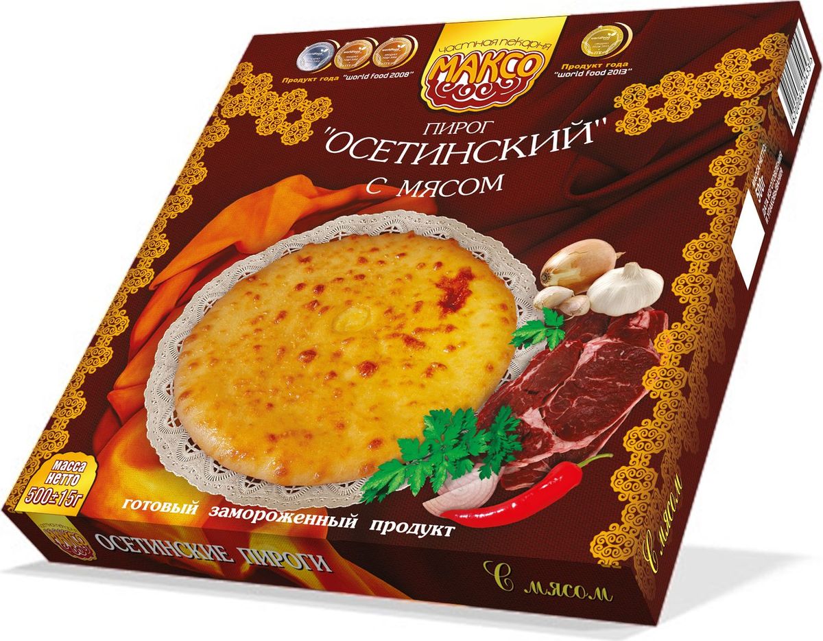 Максо Пирог Осетинский с мясом, 500 г4620006840453 Максо Пирог Осетинский с мясом, 500 г4620006840453вкусно,доступно