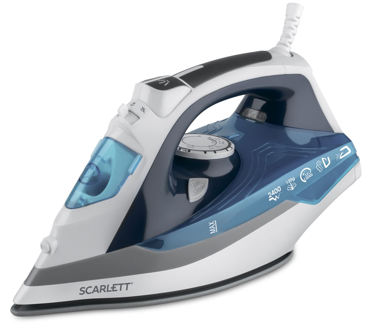 Scarlett SC-SI30P06 утюгSC-SI30P06 Scarlett SC-SI30P06 утюгSC-SI30P06Утюг Scarlett SC-SI30P06 облегчает уход за одеждой и приятно удивит вас своими возможностями. Подошва утюга с керамическим покрытием обеспечивает идеальное скольжение и избавит ваши вещи даже от самых сложных складок.Прибор обладает всеми необходимыми функциями для отличного результата: классический режим сухого глажения, отпаривание с регулировкой, функция разбрызгивания, возможность вертикального отпаривания. Модель оснащена функциями парового удара и самоочистки, а также системой анти-капля и анти-накипь. Уровень подачи пара регулируется. Индикатор нагрева напомнит вам, что прибор включен. Прорезиненная ручка устройства обеспечивает удобство использования. Сетевой шнур крепится при помощи шарового механизма, что не позволяет ему запутаться во время эксплуатации. В комплект входит мерный стаканчик для залива воды.