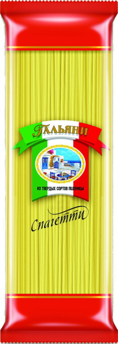 Гальяни спагетти, 500 г4326 Гальяни спагетти, 500 г4326Макаронные изделия из твердых сортов пшеницы. Группа А. Высший сорт.ГОСТ 31743-2012.Без пищевых добавок и красителей.