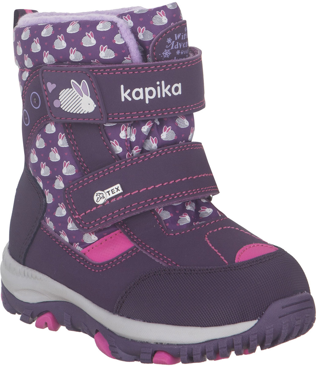 Ботинки для девочки Kapika, цвет: фиолетовый. 41225-2. Размер 24