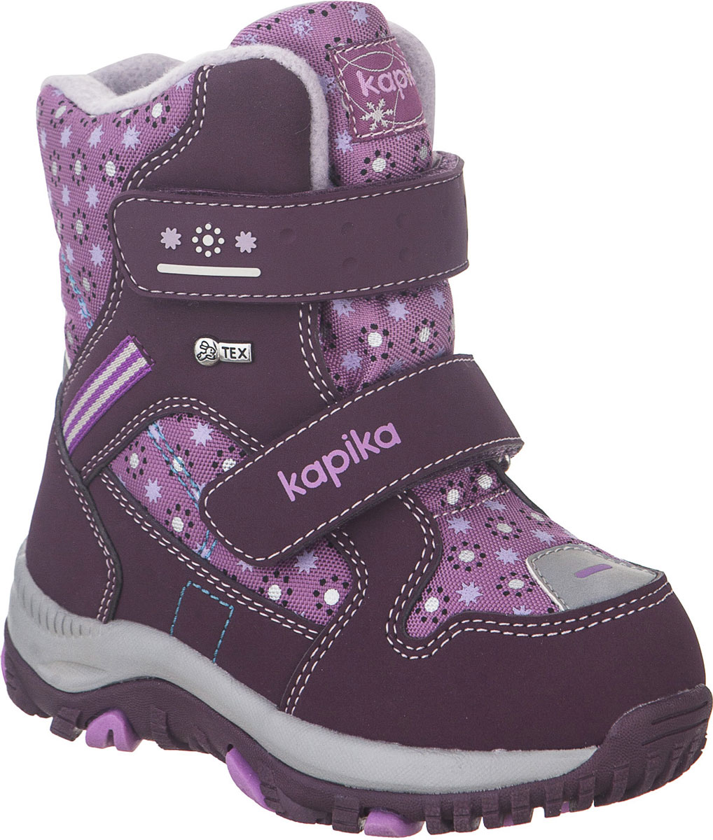 Ботинки для девочки Kapika, цвет: фиолетовый, розовый. 41235-2. Размер 25