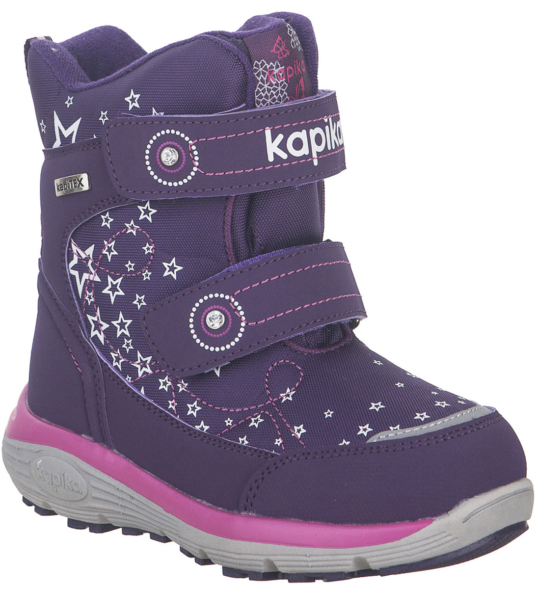 Ботинки для девочки Kapika, цвет: фиолетовый. 42255-2. Размер 31