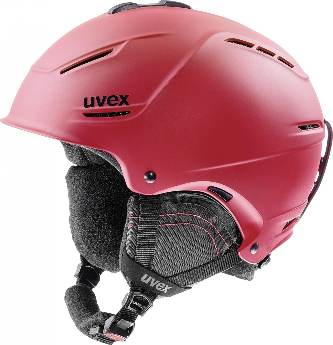 Шлем горнолыжный Uvex P1us 2.0 Helmet, цвет: красный матовый. Размер 55/596211 Шлем горнолыжный Uvex P1us 2.0 Helmet, цвет: красный матовый. Размер 55/596211Удобный шлем Uvex P1us 2.0 Helmet с конструкцией +technology обеспечит безопасность на склоне.В модели предусмотрена съемная защита ушей с технологией Natural Sound, которая не искажает звуки. Гипоаллергенная подкладка и регулируемая вентиляция гарантируют комфорт во время катания. Фиксатор стрэпа маски и застежка monomatiс, которую легко отрегулировать одной рукой, служат для удобства использования.