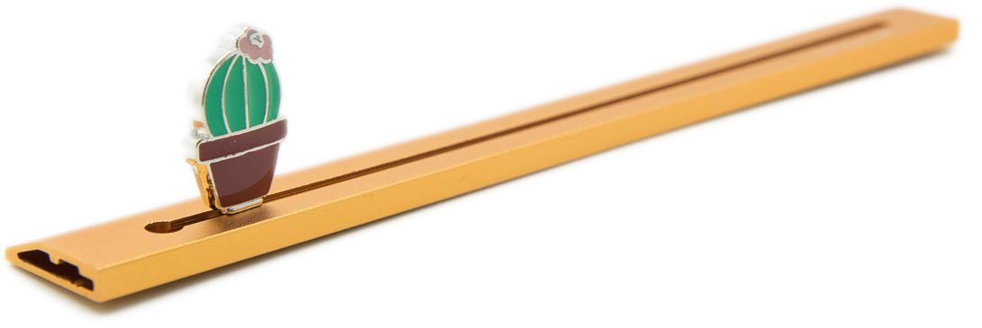 Еж-стайл Линейка Кактус цвет золотой 16 см