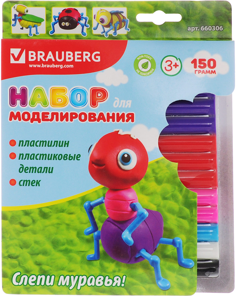 Brauberg Пластилин 12 шт + заготовка Муравей660306_муравей Brauberg Пластилин 12 шт + заготовка Муравей660306_муравейBrauberg Пластилин 12 шт + заготовка Муравей