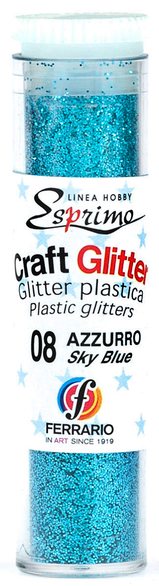 Ferrario Глиттеры Craft №08 цвет небесно-голубой 3,5 г