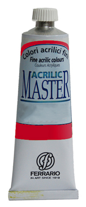 Ferrario Краска акриловая Acrilic Master цвет №12 красный средний 60 млBM09760CO12 Ferrario Краска акриловая Acrilic Master цвет №12 красный средний 60 млBM09760CO12Акриловые краски серии ACRILIC MASTER итальянской компании Ferrario. Универсальны в применении, так как хорошо ложатся на любую обезжиренную поверхность: бумага, холст, картон, дерево, керамика, пластик. При изготовлении красок используются высококачественные пигменты мелкого помола. Краска быстро сохнет, обладает отличной укрывистостью и насыщенностью цвета. Работы, сделанные с помощью ACRILIC MASTER, не тускнеют и не выгорают на солнце. Все цвета отлично смешиваются между собой и при необходимости разбавляются водой. Для достижения необходимых эффектов применяют различные медиумы для акриловой живописи. В серии представлено 50 цветов.