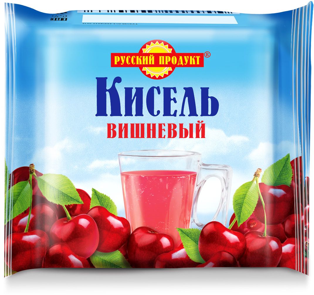 Русский продукт Кисель вишневый, 220 г2406057 Русский продукт Кисель вишневый, 220 г2406057Способ приготовления: залить брикет 2,5 стаканами теплой воды (около 50?С), тщательно размешать до полного растворения, затем при интенсивном перемешивании влить в кипяток и довести до кипения.Общее количество воды на 220 г сухого продукта - 1,3 л (6,5 стаканов).