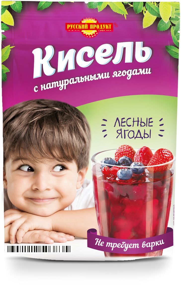 Русский продукт Кисель лесные ягоды, моментального приготовления, 150 г2406082 Русский продукт Кисель лесные ягоды, моментального приготовления, 150 г2406082Способы приготовления: Для получения горячего напитка в чашку насыпать 4-5 чайных ложек сухого киселя, при постоянном перемешивании добавить 150-200 мл горячей воды (минимум 85°С), размешать до полного растворения. Для получения теплого киселя сначала добавить 100 мл горячей воды (минимум 85°С), тщательно перемешать 1 минуту, долить воды комнатной температуры.Интенсивность вкуса