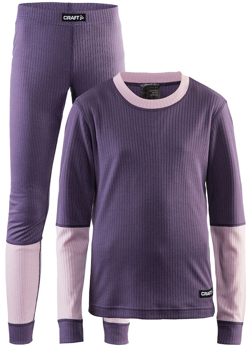 Комплект термобелья детский: брюки и кофта Craft Baselayer, цвет: серый, розовый. 1905355/750701. Размер 146/1521905355/750701 Комплект термобелья детский: брюки и кофта Craft Baselayer, цвет: серый, розовый. 1905355/750701. Размер 146/1521905355/750701Детское термобелье Craft Baselayer состоит из кофты и брюк. Изделия выполнены из полиэстера. Термобелье создано специально для занятий спортом и активного отдыха в прохладную погоду. Материал хорошо переносит влагу, что препятствует переохлаждению или перегреву. Кофта с длинными рукавами и круглым вырезом горловины имеет комфортный свободный крой. Облегающие брюки дополнены эластичной резинкой на поясе. Термобелье позволяет коже дышать, отводя пот от тела и сохраняя тепло.
