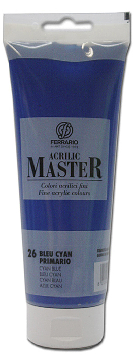 Ferrario Краска акриловая Acrilic Master цвет №26 сине-голубой BM0978B0026BM0978B0026 Ferrario Краска акриловая Acrilic Master цвет №26 сине-голубой BM0978B0026BM0978B0026Акриловые краски серии ACRILIC MASTER итальянской компании Ferrario. Универсальны в применении, так как хорошо ложатся на любую обезжиренную поверхность: бумага, холст, картон, дерево, керамика, пластик. При изготовлении красок используются высококачественные пигменты мелкого помола. Краска быстро сохнет, обладает отличной укрывистостью и насыщенностью цвета. Работы, сделанные с помощью ACRILIC MASTER, не тускнеют и не выгорают на солнце. Все цвета отлично смешиваются между собой и при необходимости разбавляются водой. Для достижения необходимых эффектов применяют различные медиумы для акриловой живописи. В серии представлено 50 цветов.