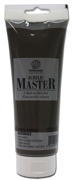 Ferrario Краска акриловая Acrilic Master цвет №45 умбра натуральная 250 мл BM0978B0045BM0978B0045 Ferrario Краска акриловая Acrilic Master цвет №45 умбра натуральная 250 мл BM0978B0045BM0978B0045Акриловые краски серии ACRILIC MASTER итальянской компании Ferrario. Универсальны в применении, так как хорошо ложатся на любую обезжиренную поверхность: бумага, холст, картон, дерево, керамика, пластик. При изготовлении красок используются высококачественные пигменты мелкого помола. Краска быстро сохнет, обладает отличной укрывистостью и насыщенностью цвета. Работы, сделанные с помощью ACRILIC MASTER, не тускнеют и не выгорают на солнце. Все цвета отлично смешиваются между собой и при необходимости разбавляются водой. Для достижения необходимых эффектов применяют различные медиумы для акриловой живописи. В серии представлено 50 цветов.