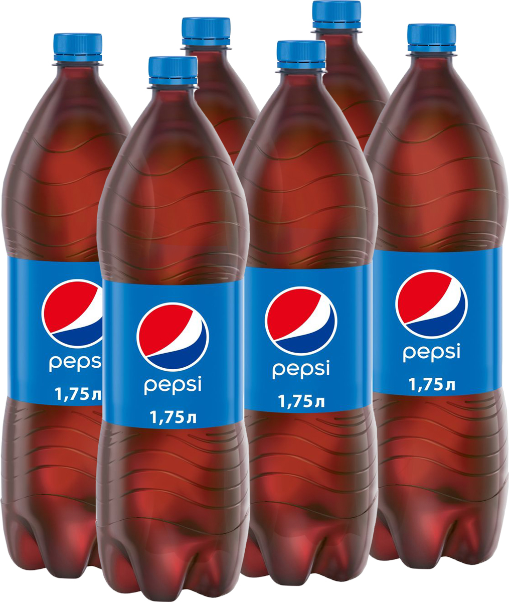 Pepsi-Cola напиток сильногазированный, 6 штук по 1,75 л340015817_блоки Pepsi-Cola напиток сильногазированный, 6 штук по 1,75 л340015817_блокиКлассический Pepsi, не нуждающийся в представлении.О бренде:Pepsi - легендарный напиток, изобретенный фармацевтом К. Бредхемом в 1893 году и завоевавший популярность по всему миру.