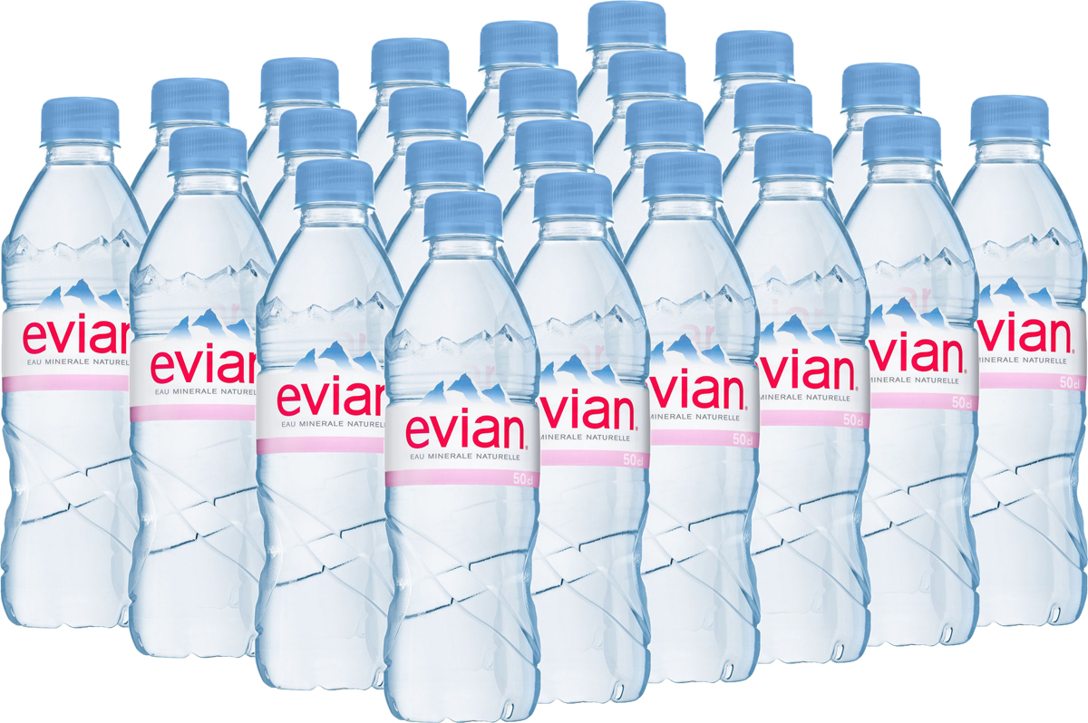 Evian вода минеральная природная столовая негазированная, 24 штук по 0,5 л340023601_блоки Evian вода минеральная природная столовая негазированная, 24 штук по 0,5 л340023601_блокиEvian - природная минеральная вода. Уникальный минеральный состав природной воды Evian способствует поддержанию водного баланса в органихме. Формат 0,5 л удобно взять собой на прогулку в парк или автомобиль.О бренде:Источник Evian находится на бережно охраняемой территории, в самом сердце французских Альп. В процессе естественной фильтрации горными породами в течение 15 лет природная минеральная вода Evian приобретает уникальный сбалансированный минеральный состав и, непосредственно у источника, разливается в бутылки.