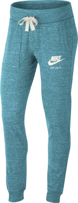 Брюки спортивные женские Nike W NSW Gym Vntg Pant, цвет: голубой. 883731-449. Размер S (42/44)883731-449 Брюки спортивные женские Nike W NSW Gym Vntg Pant, цвет: голубой. 883731-449. Размер S (42/44)883731-449Womens Nike Sportswear Vintage Pants Женские брюки Nike Sportswear Vintage — незаменимая модель гардероба, теперь еще комфортнее. Они выполнены из невероятно мягкой смесовой ткани с эластичными отворотами, которые не скрывают кроссовки. Мягкий и комфортный смесовый хлопок.