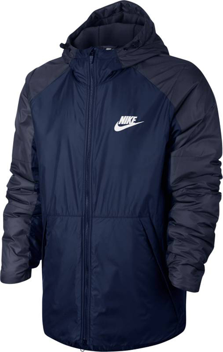 Куртка мужская Nike M NSW Syn Fill Jkt HD FLC LN, цвет: синий, темно-синий. 861788-429. Размер M (46/48)861788-429 Куртка мужская Nike M NSW Syn Fill Jkt HD FLC LN, цвет: синий, темно-синий. 861788-429. Размер M (46/48)861788-429Mens Nike Sportswear Jacket ЗАЩИТА ОТ ДОЖДЯ. ЗАЩИТА ОТ ХОЛОДА. Мужская куртка Nike Sportswear обеспечивает комфорт в переменчивую погоду. Влагонепроницаемая ткань, отсеки с утеплителем, регулируемый капюшон и мягкая флисовая подкладка обеспечивают защиту от холода. Ткань рипстоп защищает от влаги.
