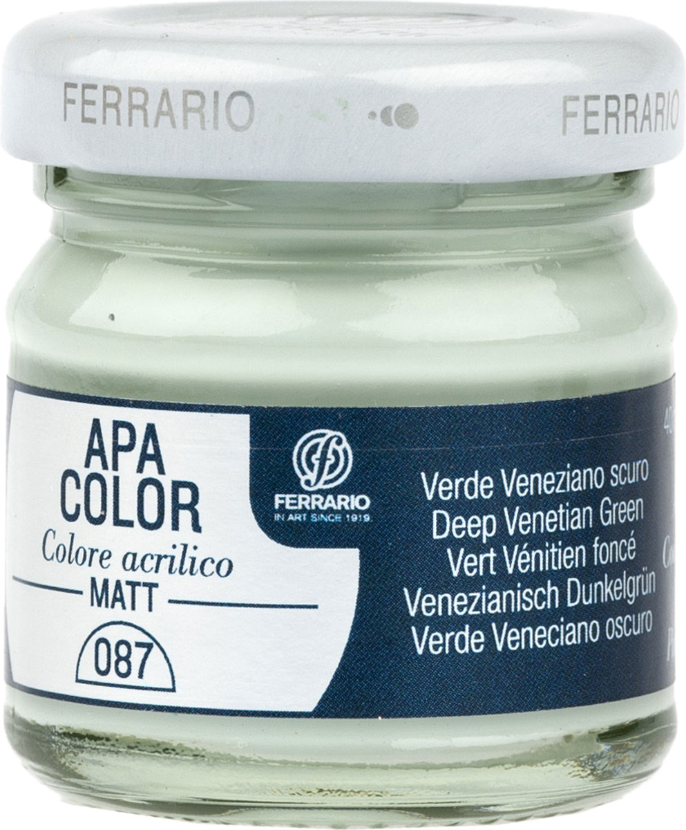 Ferrario Краска акриловая Apa Color цвет венецианская зеленая темная
