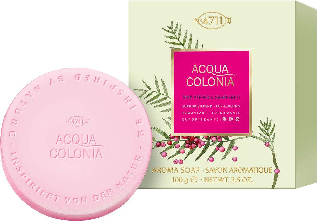4711 Acqua Colonia Euphorizing Pink Pepper & Grapefruit Мыло, 100 г acqua di parma colonia club дезодорант стик colonia club дезодорант стик