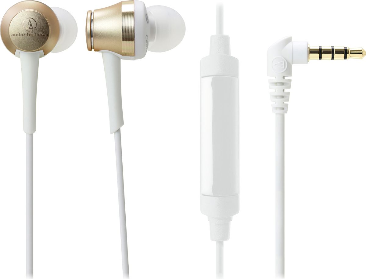 Audio-Technica ATH-CKR70IS, White Gold наушники15119650 Audio-Technica ATH-CKR70IS, White Gold наушники15119650Аудио высокого разрешения по доступной цене. ATH-CKR70iS - это внутриканальные наушники в футуристическом дизайне, которые созданы для того, чтобы вы наслаждались качественным звуком и всегда оставались на связи.Мощные драйверы 11,8 мм для воспроизведения Hi-Res AudioМощные, но легкие алюминиевые корпуса великолепно подавляют нежелательные резонансы, делая воспроизведение средне- и высокочастотного диапазона чистым и разборчивымВысокоточный стабилизатор делает движение мембраны максимально линейнымМикрофон и пульт ДУ встроены в провод для телефонных разговоров и управления воспроизведениемНаушники разработаны так, чтобы обеспечивать не только великолепное звучание, но и удобную посадкуУкомплектованы сменными силиконовыми насадками (XS/S/M/L) и защитным чехлом