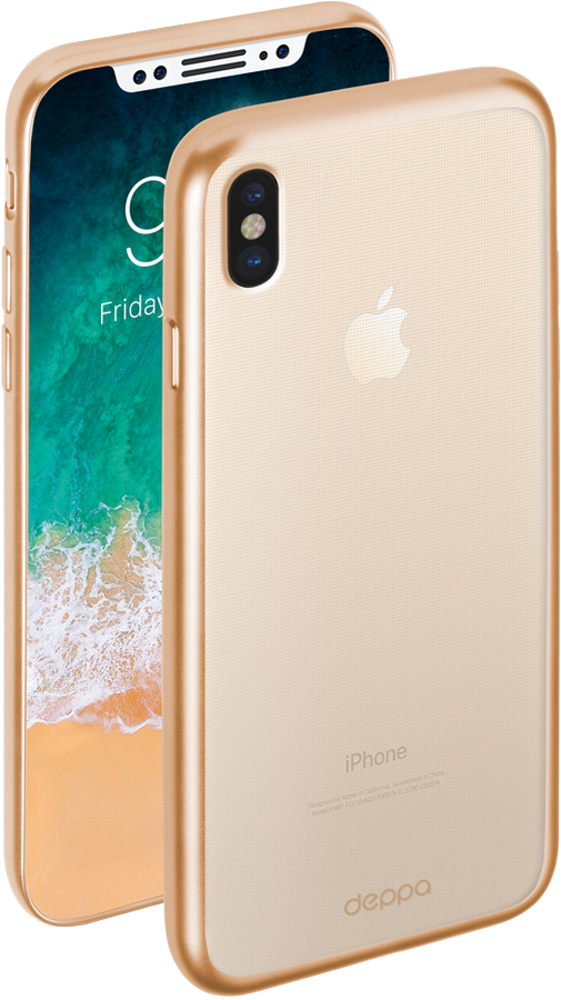 Deppa Gel Plus Case чехол для Apple iPhone X, Gold