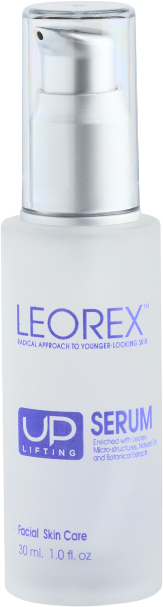 Leorex Up-Lifting Serum Сыворотка для лица для увлажнения и восстановления упругости кожи, 30 мл7290011784201 Leorex Up-Lifting Serum Сыворотка для лица для увлажнения и восстановления упругости кожи, 30 мл7290011784201Интенсивная лифтинг - сыворотка для лица в максимально короткие сроки вернет молодость и красоту. Она рекомендована для нанесения на лицо и шею, а эффект от применения виден уже через 15 минут. Сыворотка является идеальным средством для нормализации кровообращения, гидролипидного баланса, а также питания и увлажнения кожного покрова. Основой сыворотки являются пептиды, диоксид кремния, протеины шелка, коллагена и эластина, а также масло виноградных косточек, жожоба, облепихи крушиновидной, вспомогательных масел и именно эти компоненты в сочетании укрепляют кожный покров и дарят обладательницам средства роскошный вид и здоровое сияние. Для достижения желаемого результата сыворотку следует использовать ежедневно или несколько раз в неделю (все зависит от состояния кожи и желаемого эффекта) в качестве основы под крем или самостоятельного ухаживающего средства. Подходит для применения в жаркое время года. Комбинируйте лифтинг сыворотку со всей серией подтягивающей косметики Leorex.