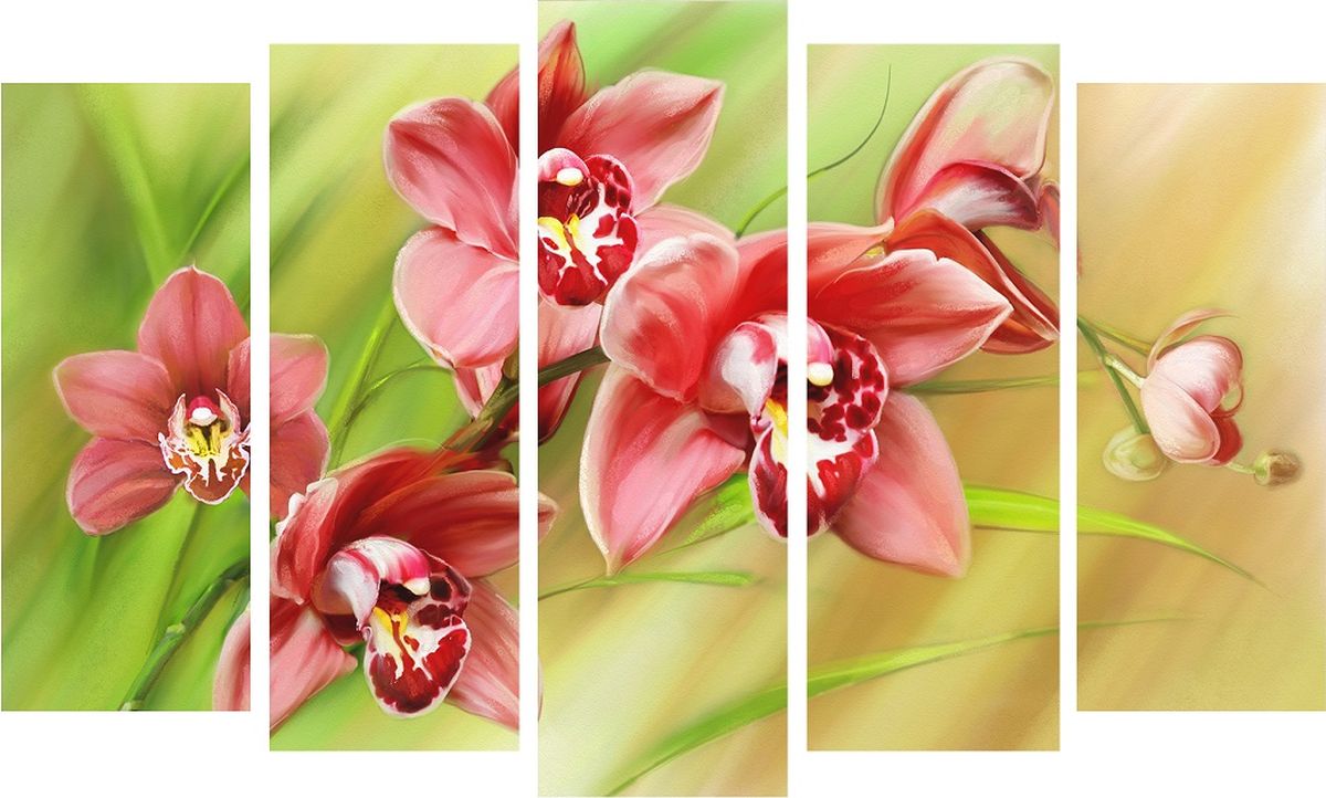 Картина модульная Milarte, 125 х 80 см. X-1025HX-1025H Картина модульная Milarte, 125 х 80 см. X-1025HX-1025HИзображение 80х125 см, состоит из пяти модулей: 63х25, 71х25, 80х25, 71х25, 63х25. Толщина подрамника 2 см. Рекомендованное расстояние между сегментами 1,5-2 см. Холст натянут на подрамник Галерейной натяжкой и закреплен с обратной стороны. Цифровая печать. Изделие устойчиво к выцветанию. Подрамник исключает провисание полотна. Крепление в комплекте. Страна изготовления: Россия. Уход: Можно протирать сухой, мягкой тканью.