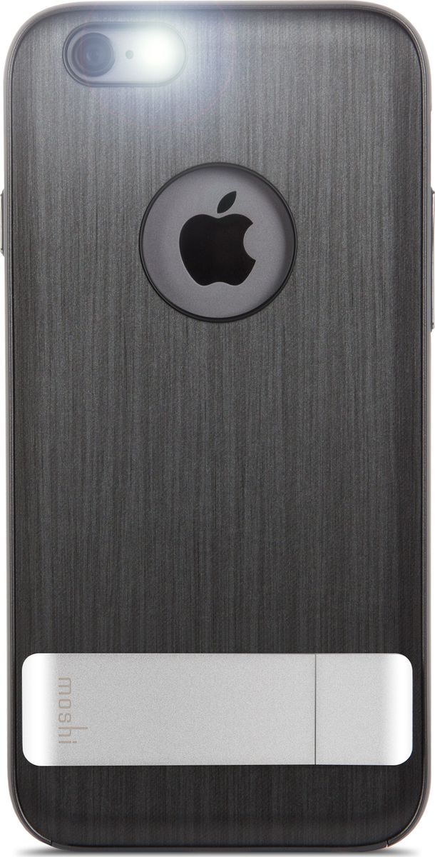 Moshi Kameleon чехол для iPhone 6/6S, Black99MO079022 Moshi Kameleon чехол для iPhone 6/6S, Black99MO079022Утончённый чехол-подставка Kameleon для iPhone от Moshi позволяет с удобством просматривать видео, одновременно обеспечивая стильную защиту устройства. Гибридная конструкция обеспечивает эффективную защиту от ударов и падений. Ещё более тонкая, чем прежде, алюминиевая подставка обеспечивает возможность устанавливать iPhone как в горизонтальном, так и вертикальном положении, что позволяет просматривать видео без помощи рук. Kameleon разработан для повседневного применения и идеален для потребителей, стремящихся к наилучшему сочетанию функциональности и защиты.ХарактеристикиЭлегантный чехол с прочной алюминиевой подставкой.Защита от падений.Комфортный просмотр видео как в портретном, так и пейзажном режимах.Приподнятые края чехла защищает экран iPhone, когда он лежит дисплеем вниз.Изготовлен из лёгких и прочных материалов.