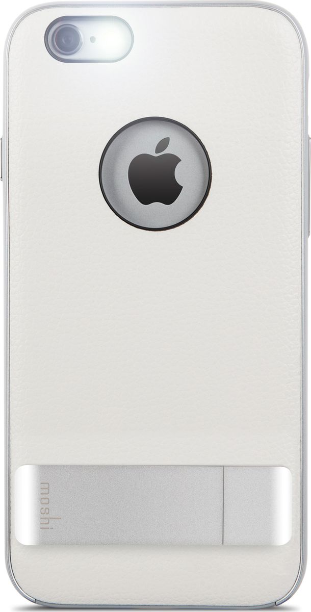 Moshi Kameleon чехол для iPhone 6/6S, White99MO079101 Moshi Kameleon чехол для iPhone 6/6S, White99MO079101Утончённый чехол-подставка Kameleon для iPhone от Moshi позволяет с удобством просматривать видео, одновременно обеспечивая стильную защиту устройства. Гибридная конструкция обеспечивает эффективную защиту от ударов и падений. Ещё более тонкая, чем прежде, алюминиевая подставка обеспечивает возможность устанавливать iPhone как в горизонтальном, так и вертикальном положении, что позволяет просматривать видео без помощи рук. Kameleon разработан для повседневного применения и идеален для потребителей, стремящихся к наилучшему сочетанию функциональности и защиты.ХарактеристикиЭлегантный чехол с прочной алюминиевой подставкой.Защита от падений.Комфортный просмотр видео как в портретном, так и пейзажном режимах.Приподнятые края чехла защищает экран iPhone, когда он лежит дисплеем вниз.Изготовлен из лёгких и прочных материалов.