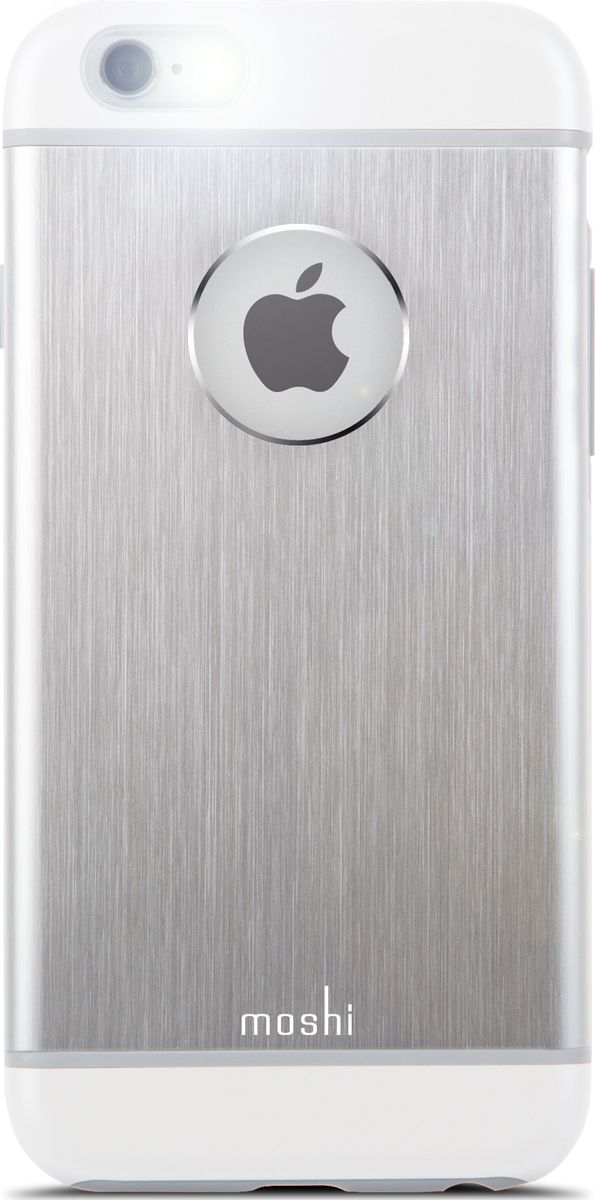 Moshi Armour чехол для iPhone 6/6S, Silver99MO079201 Moshi Armour чехол для iPhone 6/6S, Silver99MO079201Чехол Moshi iGlaze Armour выполненный из алюминия с алмазной огранкой в оболочке из поликарбоната. Он станет прекрасной защитой для Вашего iPhone 6/6s. Красивый и приятный на ощупь, он только подчеркнет все достоинства и преимущества дизайна Вашего гаджета. Завышенные края чехла обеспечивают безопасность экрана, когда iPhone лежит дисплеем вниз. Чехол повторяет все линии iPhone 6/6s в своей особой манере, при этом защищая заднюю часть корпуса и его боковые грани.ХарактеристикиСпециальная алюминиевая накладка с алмазной обработкой.Основной каркас чехла состоит из поликарбоната, который защищает находящийся внутри него телефон от ударов и повреждений.Полная защита кнопок регулировки громкости и управления питанием.Завышенные края чехла обеспечивают безопасность экрана, когда iPhone лежит дисплеем вниз.???Прошёл необходимые тестирования по защите устройства от различных видов воздействия.