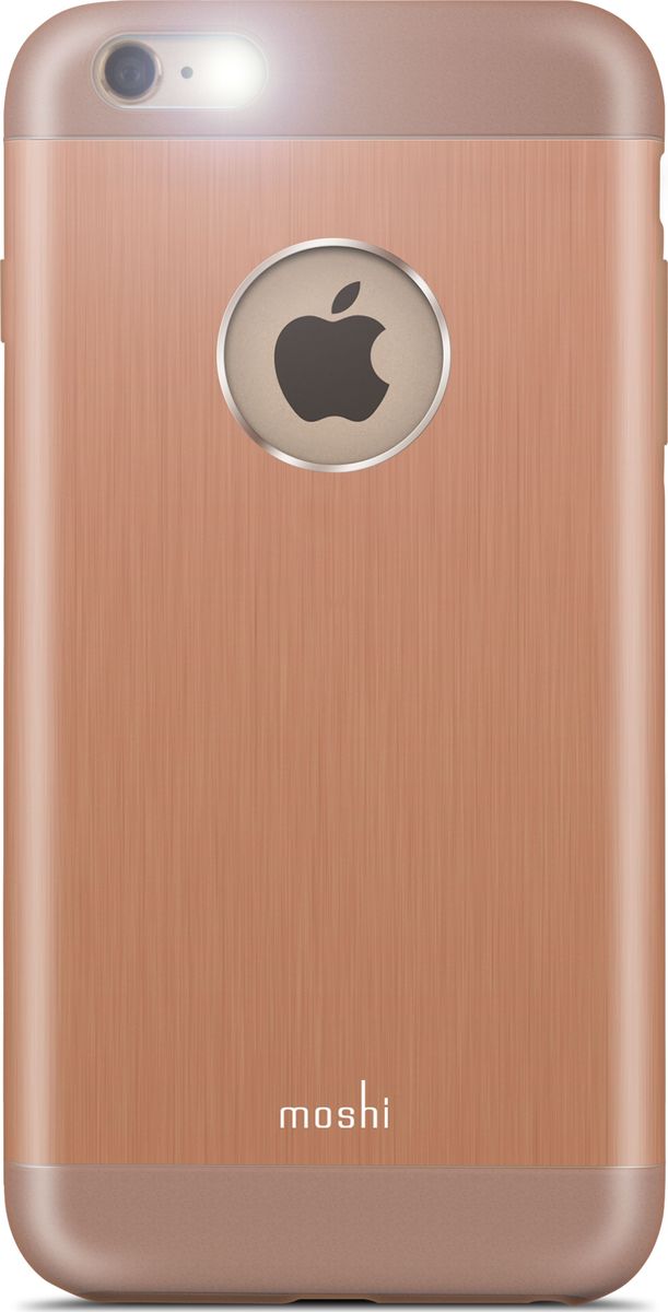 Moshi Armour чехол для iPhone 6 Plus/6S Plus, Sunset Copper99MO080303 Moshi Armour чехол для iPhone 6 Plus/6S Plus, Sunset Copper99MO080303Чехол Moshi iGlaze Armour выполнен из алюминия с алмазной огранкой. Он станет прекрасной защитой для Вашего iPhone. Красивый и приятный на ощупь, он только подчеркнет все достоинства и преимущества дизайна Вашего гаджета. Завышенные края чехла обеспечивают безопасность экрана, когда iPhone лежит дисплеем вниз. Чехол повторяет все линии iPhone в своей особой манере, при этом защищая заднюю часть корпуса и его боковые грани.ХарактеристикиСпециальная алюминиевая накладка с алмазной обработкой.Основной каркас чехла состоит из поликарбоната, который защищает находящийся внутри него телефон от ударов и повреждений.Полная защита кнопок регулировки громкости и управления питанием.Завышенные края чехла обеспечивают безопасность экрана, когда iPhone лежит дисплеем вниз.???Прошёл необходимые тестирования по защите устройства от различных видов воздействия.