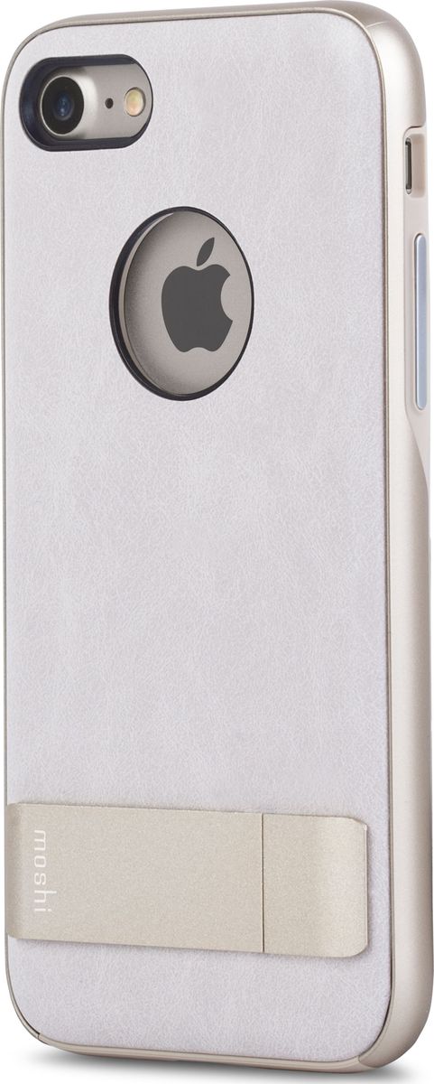Moshi Kameleon чехол для iPhone 7/8, Ivory White99MO089101 Moshi Kameleon чехол для iPhone 7/8, Ivory White99MO089101Чехол с подставкой Kameleon для iPhone от Moshi позволяет с удобством просматривать видео, одновременно обеспечивая стильную защиту устройства. Мягкая внутренняя подкладка из микрофибры обеспечивает защиту устройства на уровне оборонных стандартов США, а прошедшая тесты гибридная конструкция обеспечивает эффективную защиту от ударов и падений. Ещё более тонкая, чем прежде, алюминиевая подставка обеспечивает возможность устанавливать iPhone как в горизонтальном, так и вертикальном положении, что позволяет просматривать видео без помощи рук. Kameleon разработан для повседневного применения и идеален для тех, кто стремится к наилучшему сочетанию функциональности и защиты.ХарактеристикиЭлегантный чехол с прочной алюминиевой подставкой.Защита от падений по оборонным стандартам США (MIL-STD-810G, сертифицирован по SGS).Комфортный просмотр видео как в портретном, так и пейзажном режимах.Приподнятые края чехла защищают экран iPhone, когда он лежит дисплеем вниз.Изготовлен из лёгких и прочных материалов.