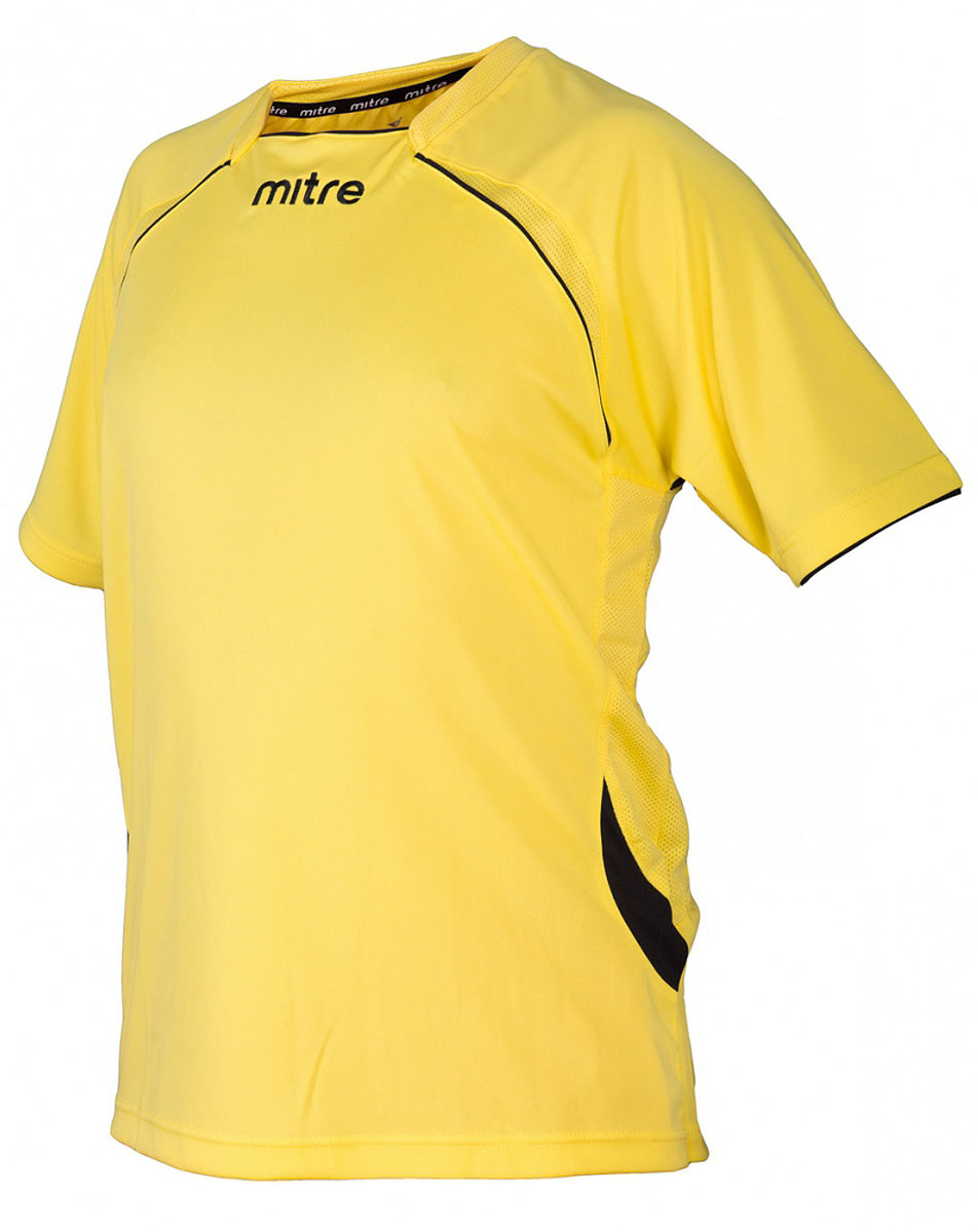 Футболка мужская Mitre, цвет: желтый. TT29019. Размер XXL (54/56)TT29019 Футболка мужская Mitre, цвет: желтый. TT29019. Размер XXL (54/56)TT29019Футболка мужская Mitre выполнена из полиэстера. Дополнительная мягкая тканевая сеточка на внутренней стороне воротника не позволит натереть шею. Сетчатые полосы ткани по бокам и в верхней части спины футболки улучшают вентиляцию.