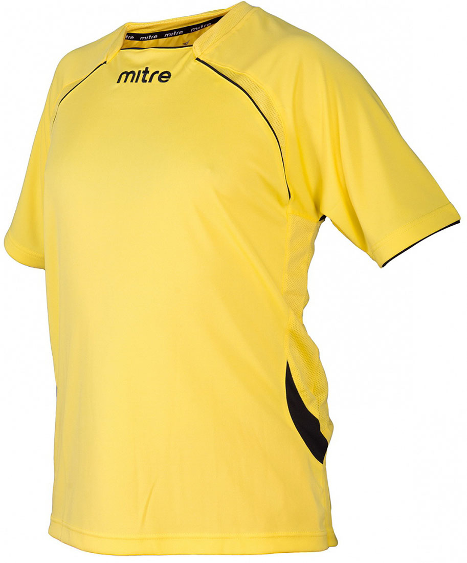 Футболка для мальчиков Mitre, цвет: желтый. TT29019. Размер 134TT29019 Футболка для мальчиков Mitre, цвет: желтый. TT29019. Размер 134TT29019Новый дизайн с применением множества различных тканей. Дополнительная мягкая тканевая сеточка на внутренней стороне воротника не позволит натереть шею. Сетчатые полосы ткани по бокам футболки улучшают вентиляцию тела. Логотип Mitre. Состав: 100% полиэстер.