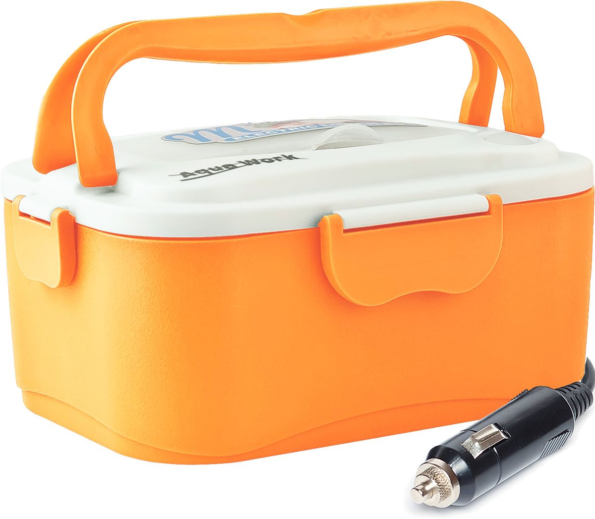Aqua Work С5, Orange ланчбокс с подогревом 12В12731 Aqua Work С5, Orange ланчбокс с подогревом 12В12731Разогрев содержимого от 5 минут (в зависимости от количества содержимого) Изготовлен из высококачественного пищевого пластика и нержавеющей сталиУдобная ручка для переносаНадежное крепление крышкиКомфортное хранение содержимогоПластиковая ложка, вилка, палочки (расположены в специальном отделении в крышке)Общая емкостью - 1,05 литра, в том числе отдельный контейнер с крышечкой (емкость 0,45 литра)Питание от бортовой сети автомобиля 12 вольт.