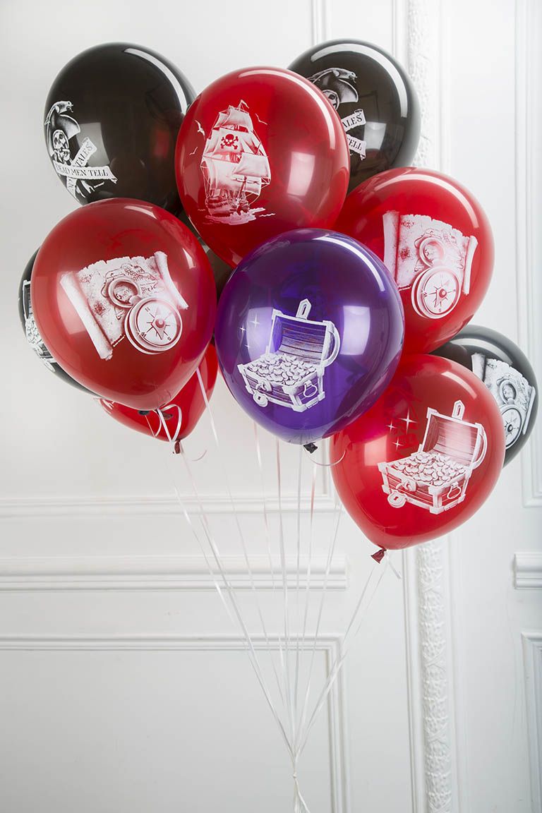 Latex Occidental Набор воздушных шаров с лентами Пиратская вечеринка 50 шт