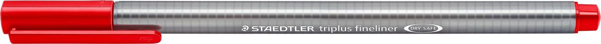 Staedtler Ручка капиллярная Triplus Liner 0,3 мм цвет чернил красный334-2 Staedtler Ручка капиллярная Triplus Liner 0,3 мм цвет чернил красный334-2Капиллярная ручка triplus 334 серии. Цвет красный. Эргономичная трехгранная форма для удобного и легкого письма. Пишущий узел завальцован в металл. Защита от высыхания - может быть оставлен без колпачка на несколько дней (тест ISO). Чернила на водной основе. Остирывается с большинства тканей. Корпус из полипропилена гарантирует долгий срок службы. Толщина линиии примерно 0,3 мм.