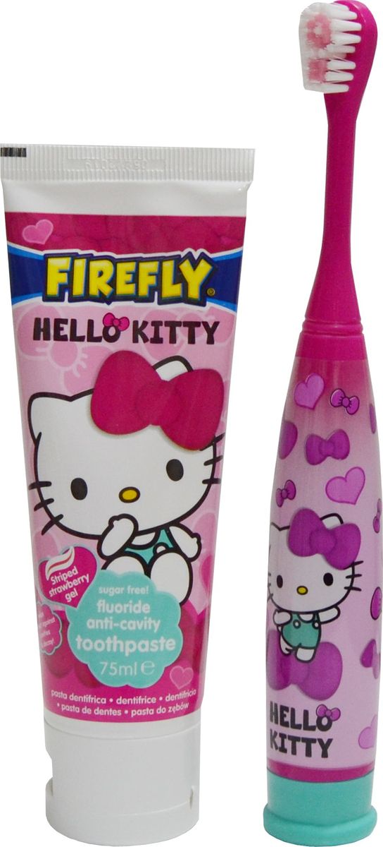 Hello Kitty Набор: зубная щетка Turbo на батарейке + батарейка + зубная паста 75 млHK-16 Hello Kitty Набор: зубная щетка Turbo на батарейке + батарейка + зубная паста 75 млHK-16Набор Hello Kitty: зубная щетка Turbo на батарейке (soft)+батарейка+зубная паста (75мл) Детям с 3-х лет.