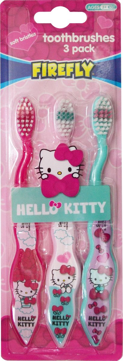 Hello Kitty Зубная щетка с резиновой вставкой 3 штHK-17 Hello Kitty Зубная щетка с резиновой вставкой 3 штHK-17Hello Kitty Набор детских мануальных зубных щеток из 3 штук с резиновой вставкой. Мягкая щетина. От 3-х лет.