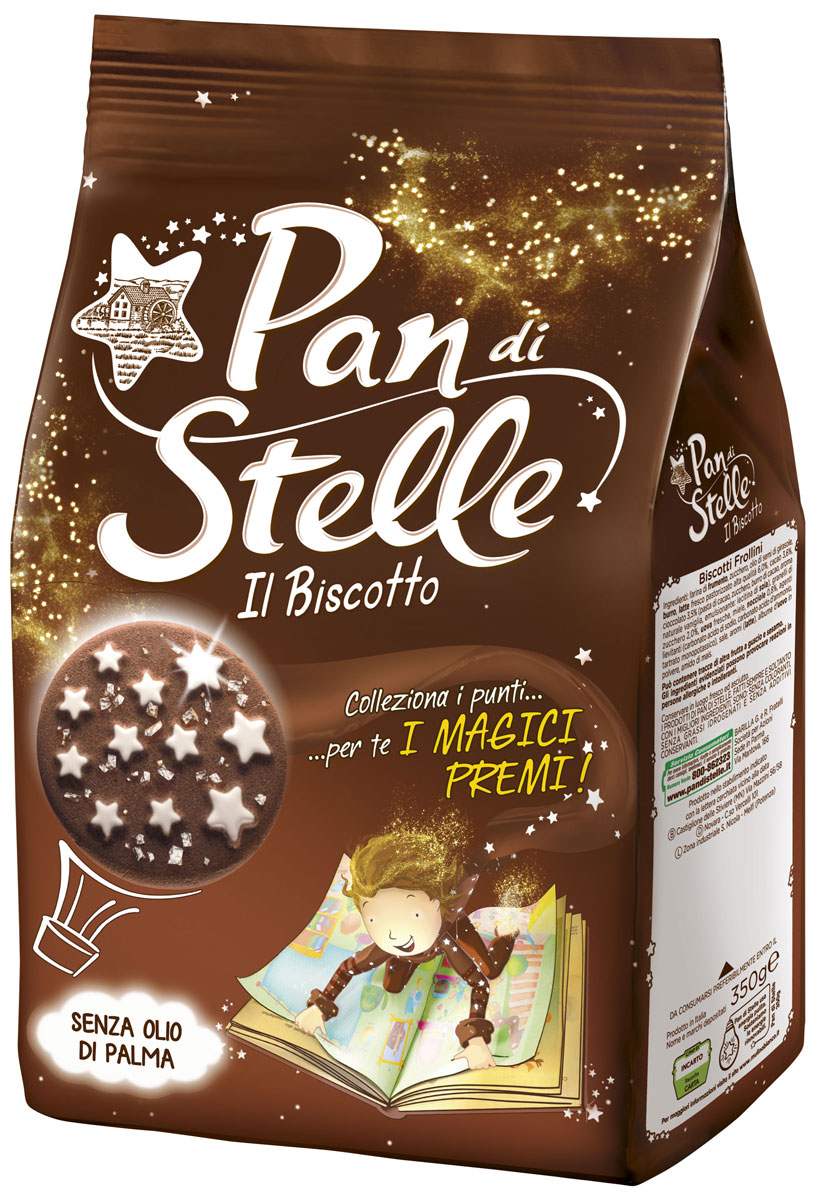 Mulino Bianco Pan di Stelle печенье песочное, 350 г8076809500302 Mulino Bianco Pan di Stelle печенье песочное, 350 г8076809500302Mulino Bianco Pan di Stelle - удивительно вкусное, натуральное рассыпчатое шоколадное печенье, приготовленное на основе итальянского домашнего рецепта. Отлично подойдет в качестве десерта на каждый день.Уважаемые клиенты! Обращаем ваше внимание на то, что упаковка может иметь несколько видов дизайна. Поставка осуществляется в зависимости от наличия на складе.