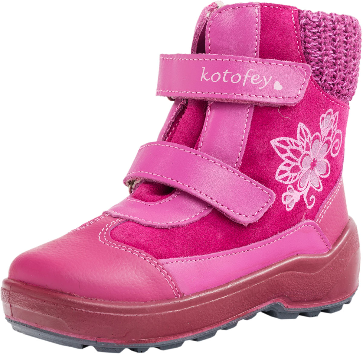 Ботинки для девочки Котофей, цвет: фуксия. 452090-42. Размер 27