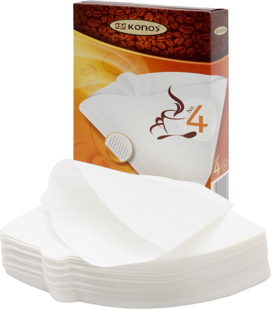 Кonos фильтр бумажный для кофеварки №4, 100 шт